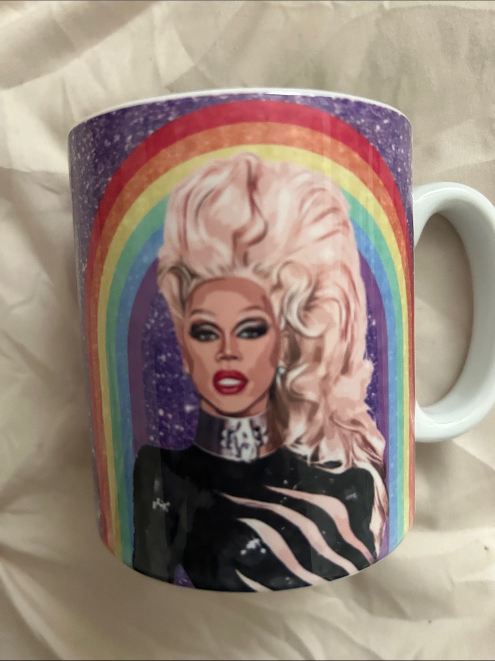 RuPaul Rainbow Portrait Ceramic Mug